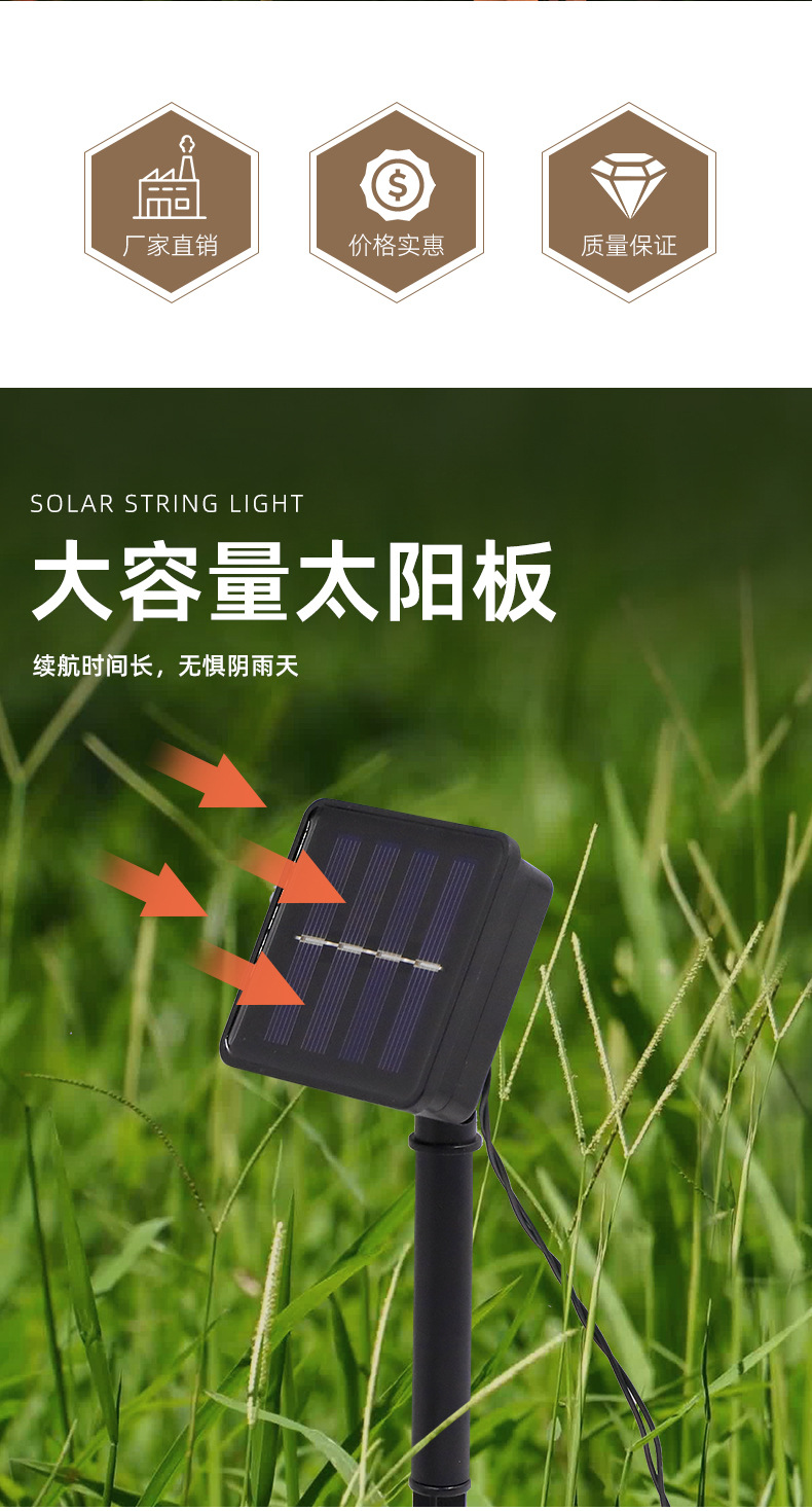 户外花园庭院装饰彩灯露台布置氛围灯LED防水节日灯太阳能蝴蝶灯详情5