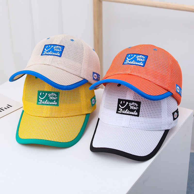 儿童帽子夏季薄款男童防晒宝宝遮阳鸭舌帽男孩夏天太阳帽网眼凉帽详情1