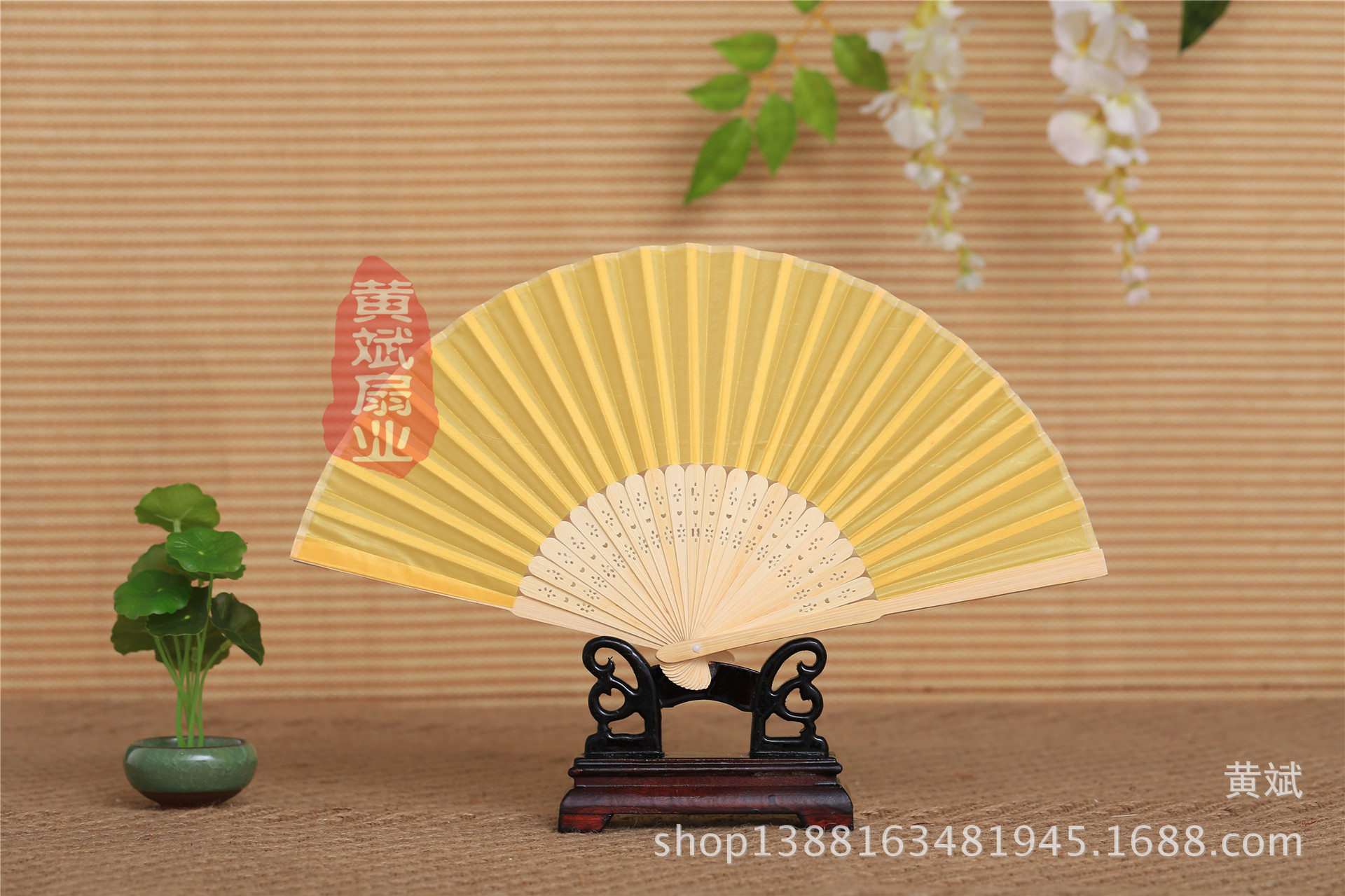 6寸彩虹扇婚礼布扇竹骨丝绸布面扇小绢扇婚礼道具扇详情10