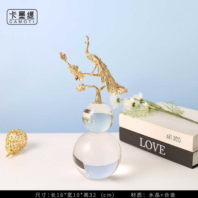 Creative crystal gourd ornaments, new Chinese-style living room entrance, TV cabinet, study, office, home decoration handicrafts, opening gifts, home soft decoration ornaments pic 31