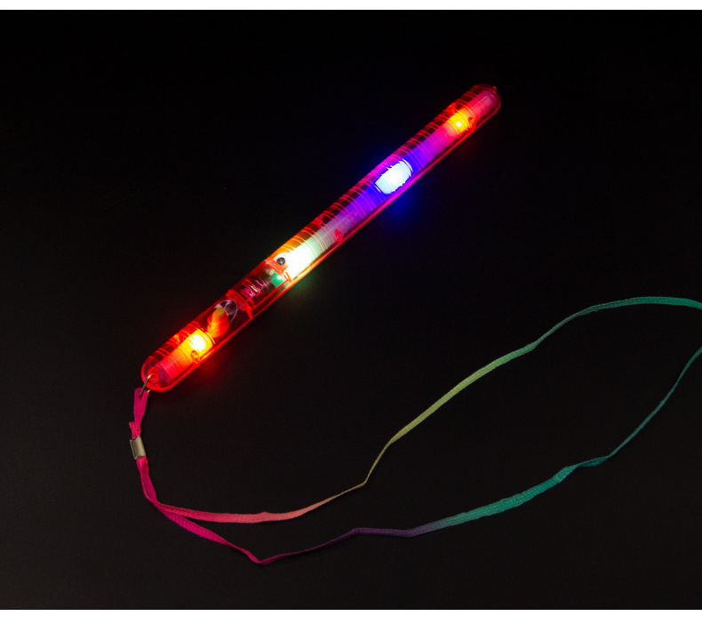 七彩荧光棒 大号透明闪光棒 七彩荧光棒水波棒 带绳棒子 演唱会地详情14