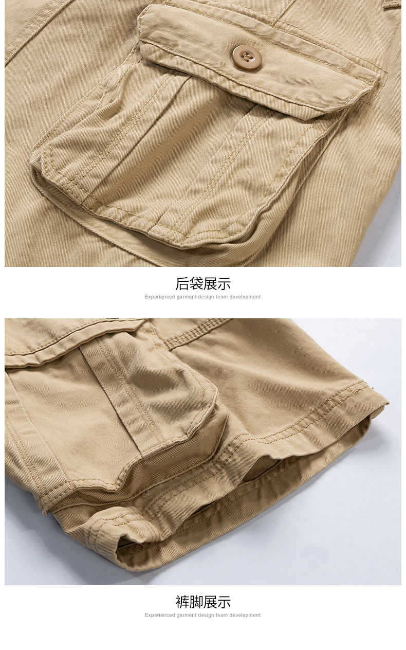 夏季短裤男装批发日系工装短裤男式休闲五分裤潮牌直筒多袋短裤男详情19