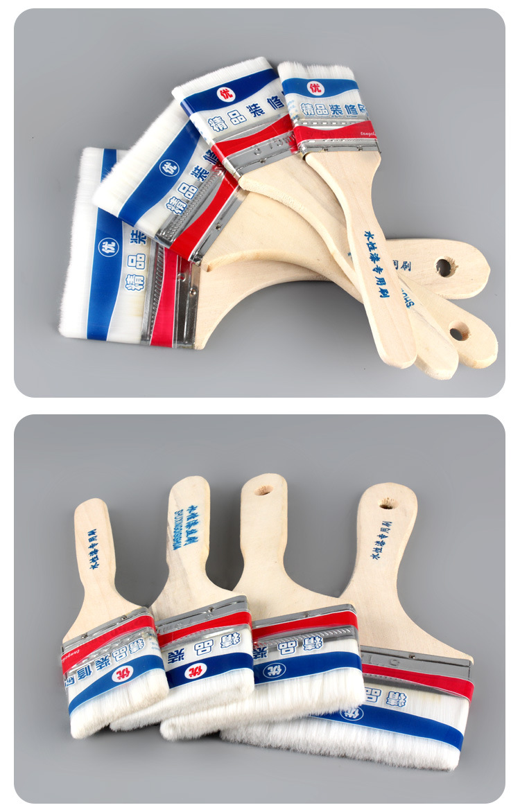 Water-based wool brushes, home decoration tools, latex paint brushes, wood handle coatings, grease, latex paint brushes, original manufacturer pic 18