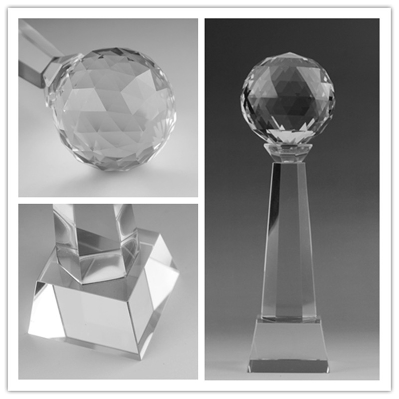 Crystal glass [Crystal Sphere] Crystal Trophy Annual Meeting Reward Competition Activity Outstanding Employee Trophy pic 5