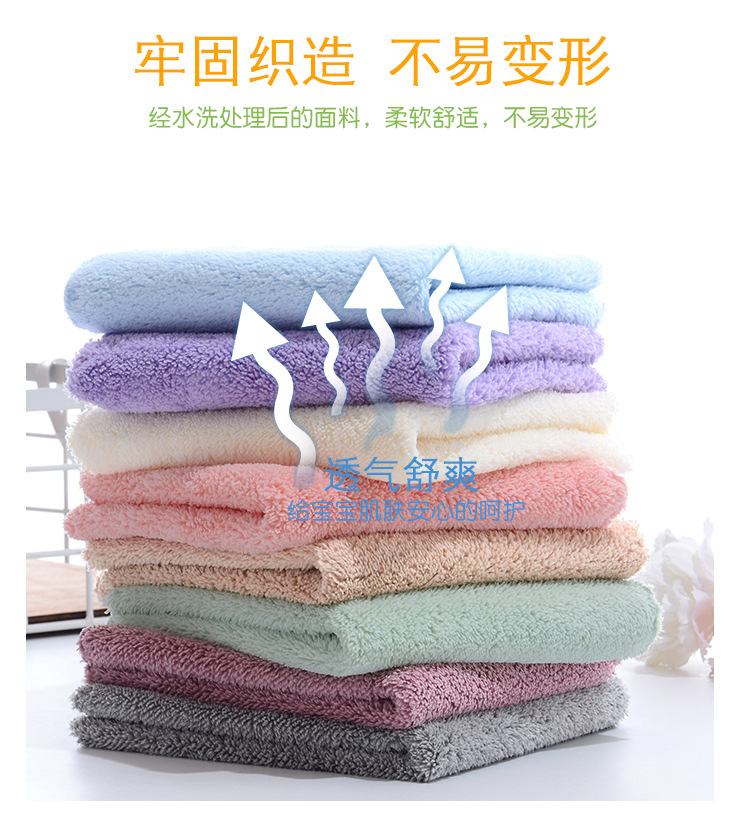 Low-density, medium-density and high-density coral fleece plain square towels, soft absorbent baby handkerchiefs, hand towels, home cleaning cloths pic 8