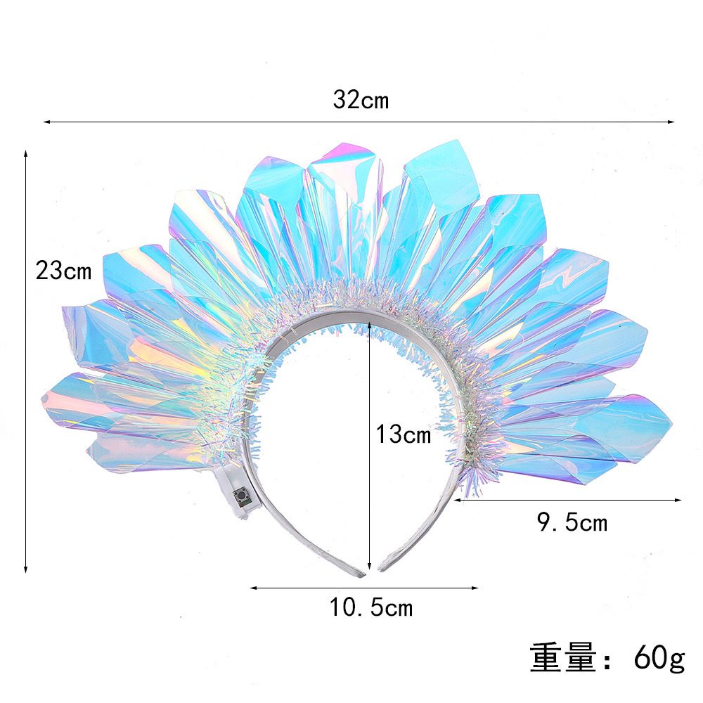 跨境创意发光彩膜头箍万圣节儿童发箍圣诞派对氛围装扮道具头饰品详情14