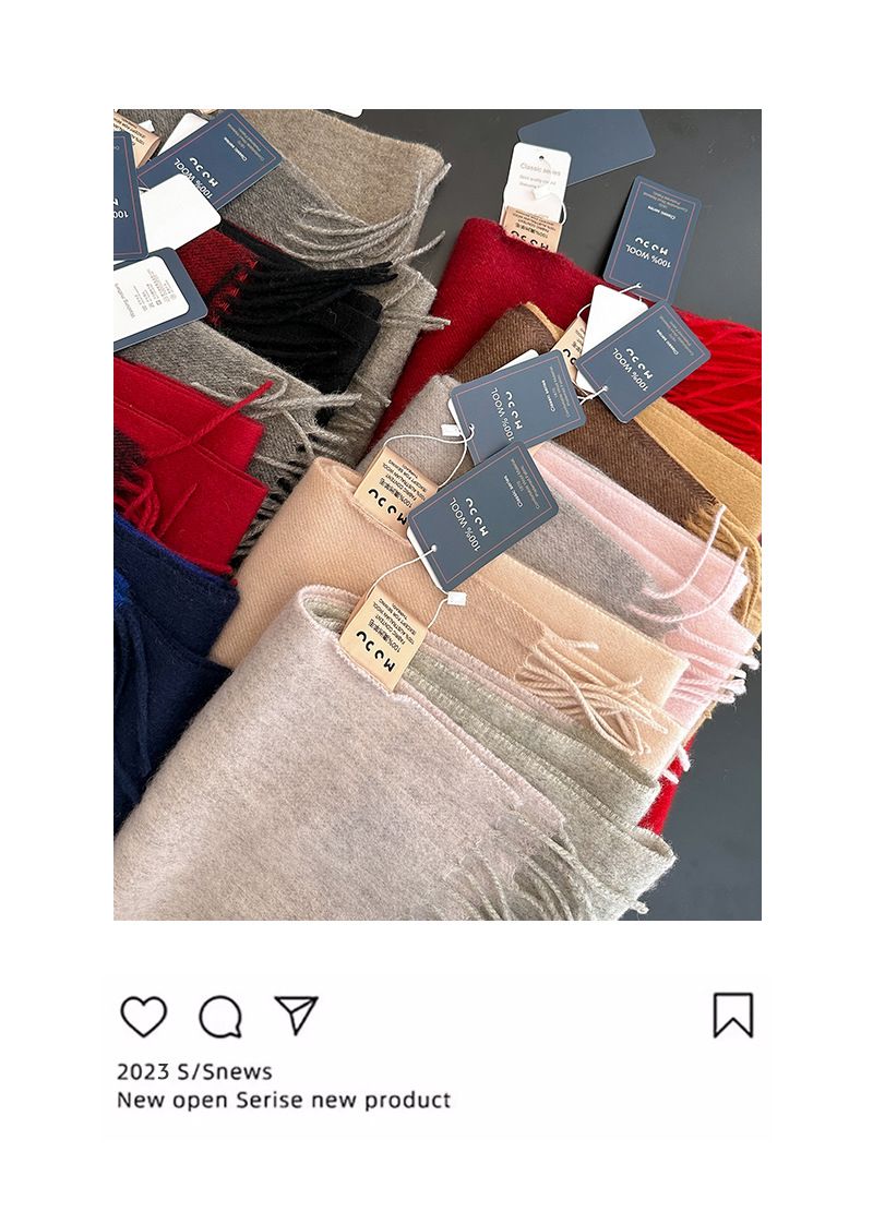 2023流苏拼色羊毛围巾双面披肩两用情侣外搭保暖围脖冬详情1