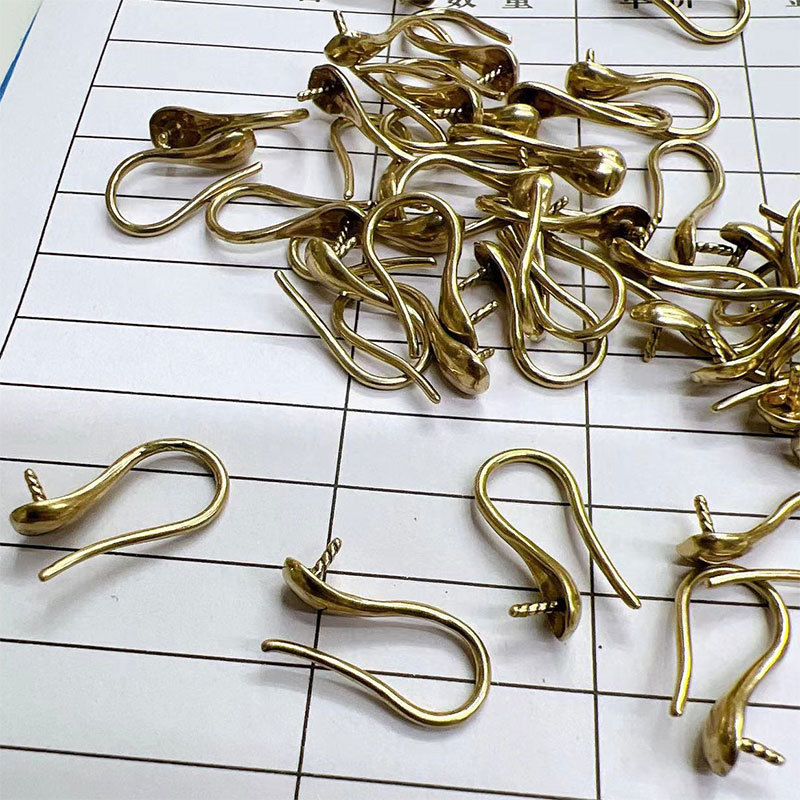 Simple semi-finished ear hook accessories with needle position, Diy ear hook jewelry accessories, earrings, half-hole bead cap earrings pic 1