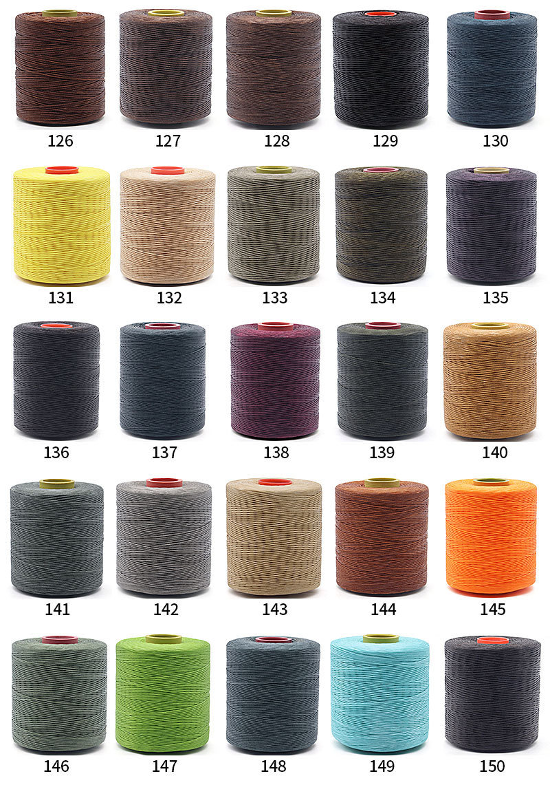 Kangfa Flat wax thread diy hand-sewn leather wax thread Leather goods hand-woven wax thread 210d polyester flat wax thread pic 12