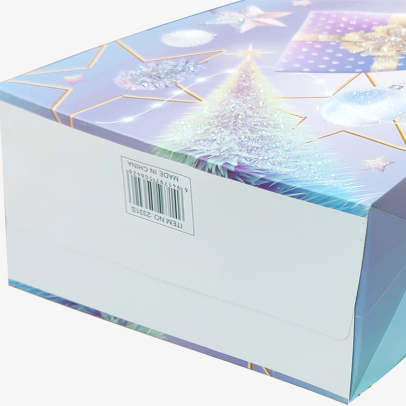 佰世特包装新款圣诞节礼品袋撒粉工艺纸袋手提袋节日包装袋批发详情4