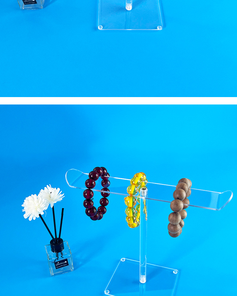 新款亚马逊透明首饰展示架亚克力手链展示陈列架收纳可拆多功能架详情7