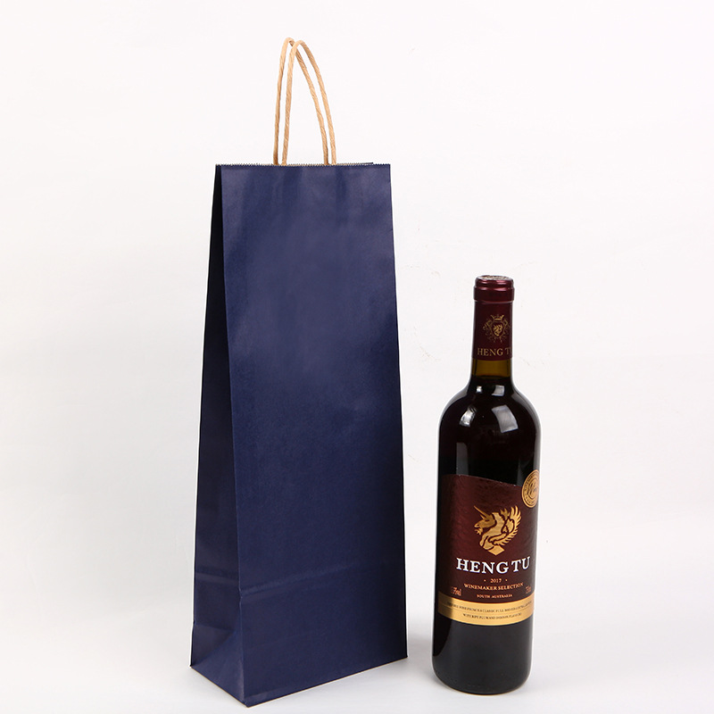 Direct sales from the manufacturer of in-stock kraft paper bags, wine bags, hand-held wine bags, kraft paper red wine packaging bags and gift bags pic 4