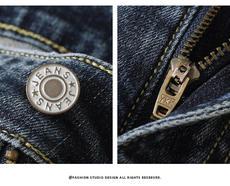 修身直筒牛仔裤男2025新款高端有弹性男士长裤春秋季休闲潮流裤子详情25