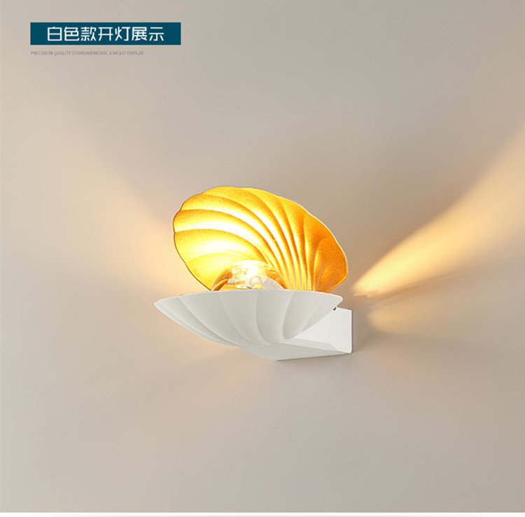 Shell wall lamps, outdoor waterproof, hotel, homestay, villa, courtyard, corridor, aisle, balcony, bedside, bedroom decorative lights pic 10