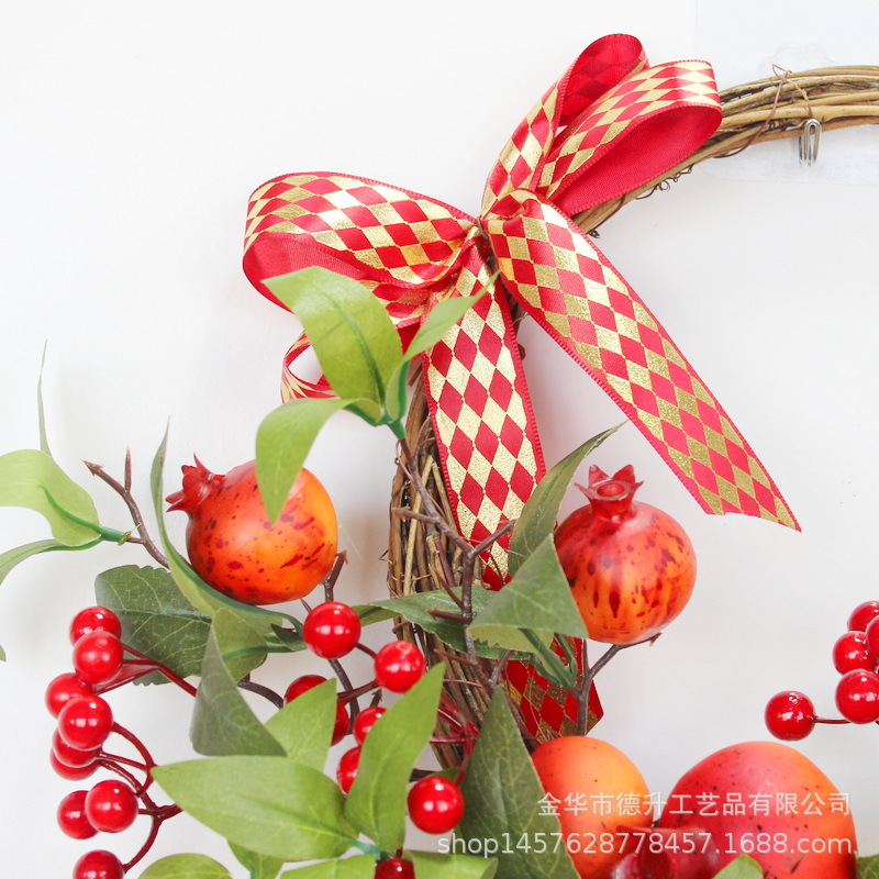 New Year decoration: Simulated pomegranate and red fruit decoration, New Year goods, living room, dining room and hotel decoration, door garlands, housewarming decoration pic 6