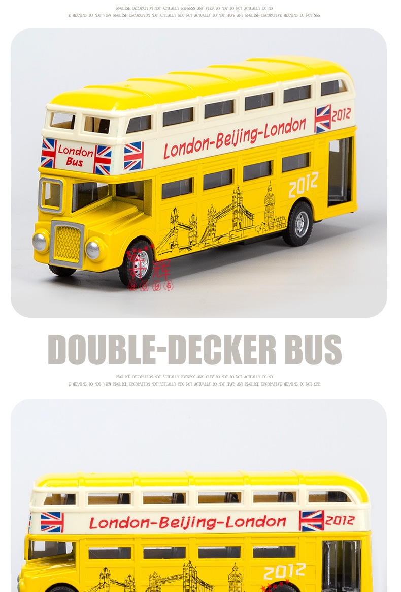 1:70 modelos de autobús de dos pisos de aleación juguetes para niños pants modelos retro coches autobuses niños juguetes modelos pic 6