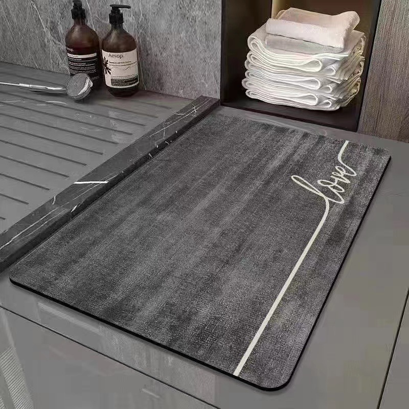 The bathroom floor mat, diatom mud floor mat, water-absorbing and quick-drying floor mat, bathroom, toilet, door and kitchen are all covered with anti-slip carpets pic 9
