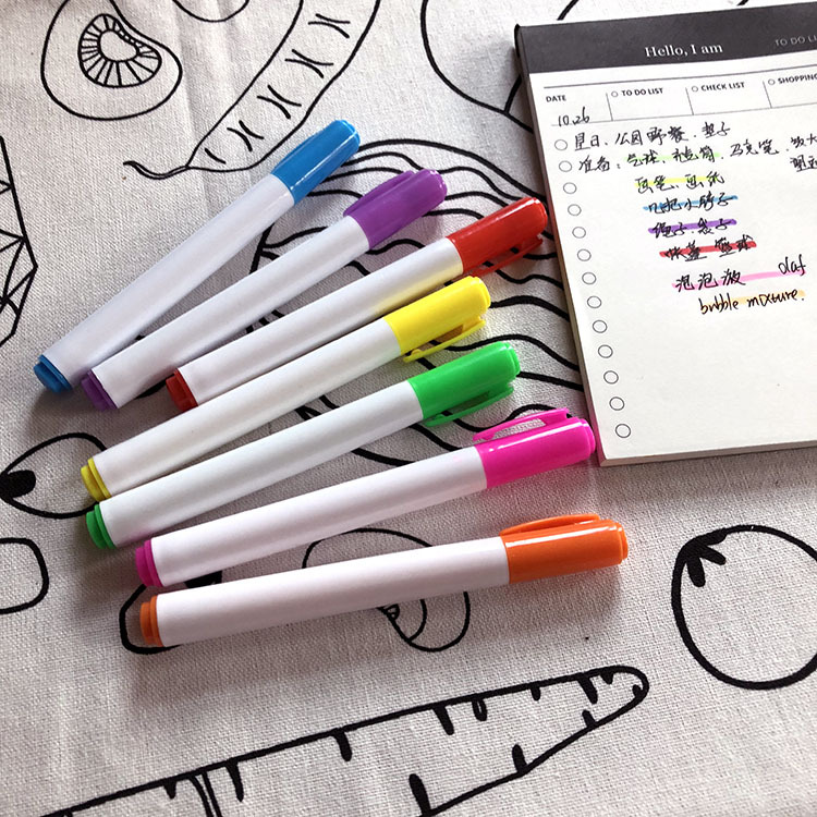 Cixi fabricante mini color highlighter small wholesale conjunto de papelería puede ser personalizado 6 color highlighter pic 7