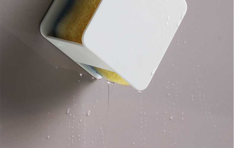 Kitchen wall-mounted scouring pad drain rack, household non-perforated cleaning cloth dishcloth, sponge sink storage rack, shelving rack pic 13