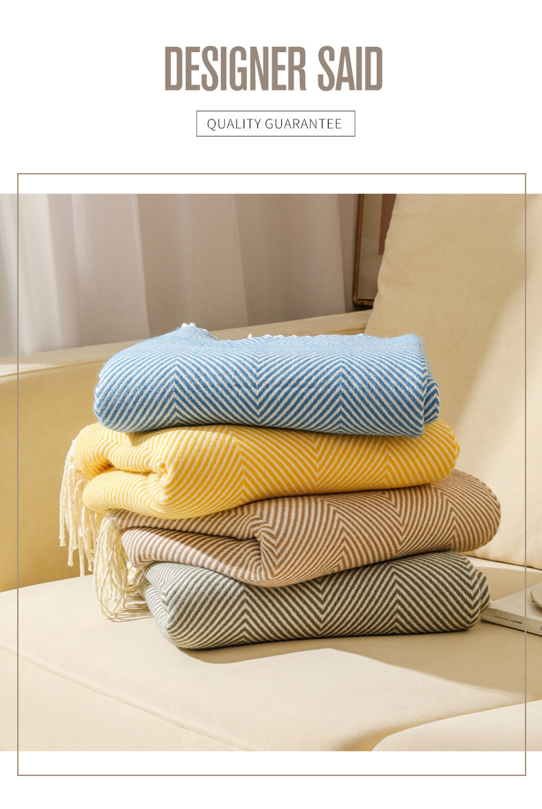 Sofa cover blanket, bed tail cover blanket, woven blanket, air conditioning blanket, shawl blanket, summer cooling blanket, nap blanket, towel wholesale pic 18