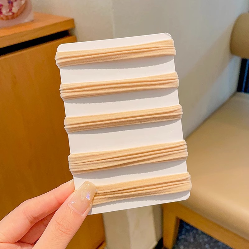 Children's hair ties with rubber bands won't hurt the hair. Towel bands for girls in milk coffee color. Little girls have good elasticity. High ponytail hair ties pic 12