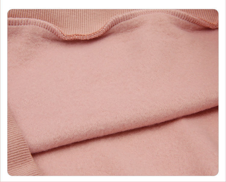 A new large-sized, fleece and thickened hooded sweatshirt for women with loose long-sleeved sleeves pic 15