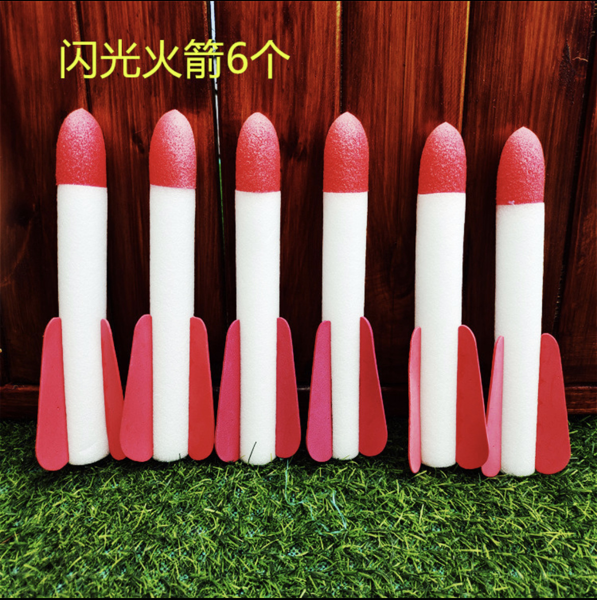新款儿童脚踩冲天小火箭发射筒玩具发光飞天炮户外脚踏式发射器详情2