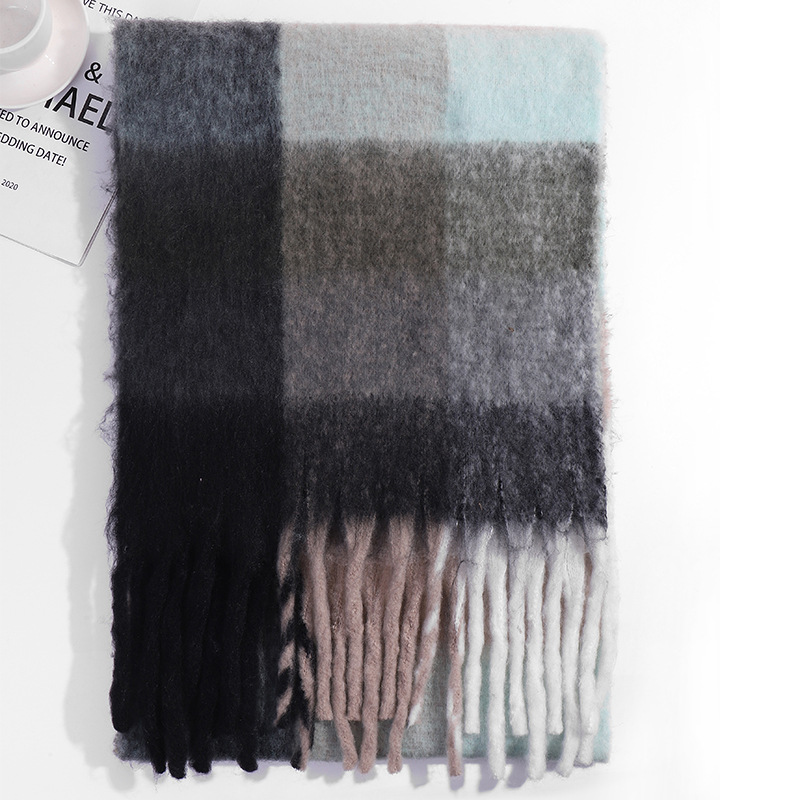 圈圈纱彩色AC格子围巾女冬季加厚保暖仿马海毛粗须仿羊绒披肩外贸详情44