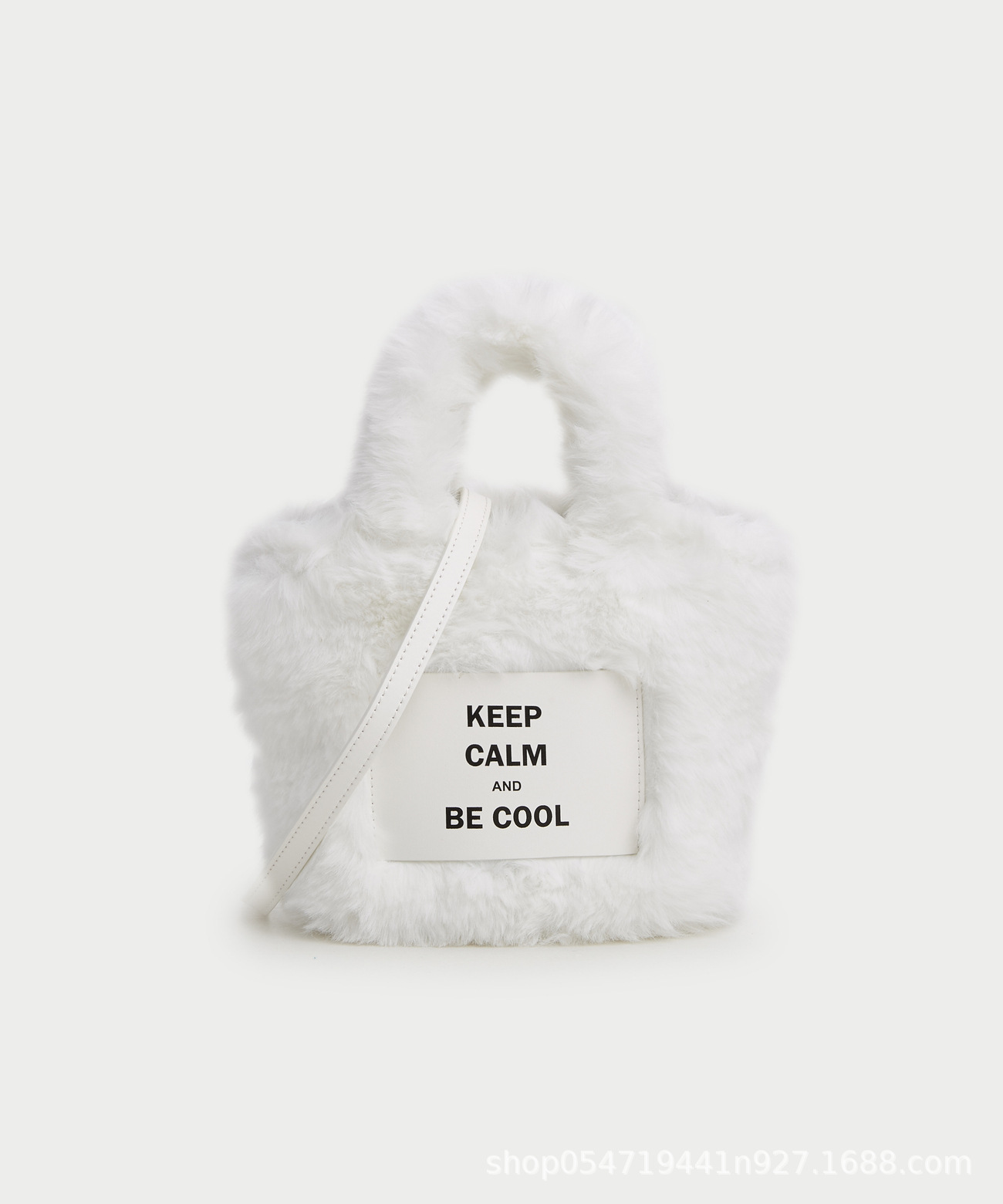 厂家直销秋冬新款毛绒手提包水桶包手提包时尚百搭详情6