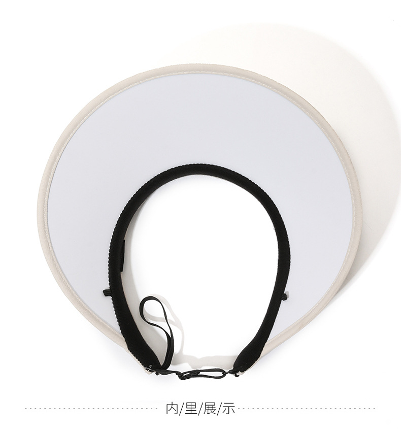 空顶帽大帽檐空顶uv防晒帽女夏季遮阳帽遮脸太阳帽夏防晒帽子批发详情31