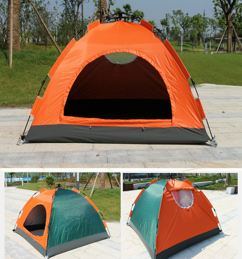 Huanyu Outdoor Wholesale offers 3-4 person outdoor camping automatic tents, multi-person quick-opening travel tents and outdoor products pic 4