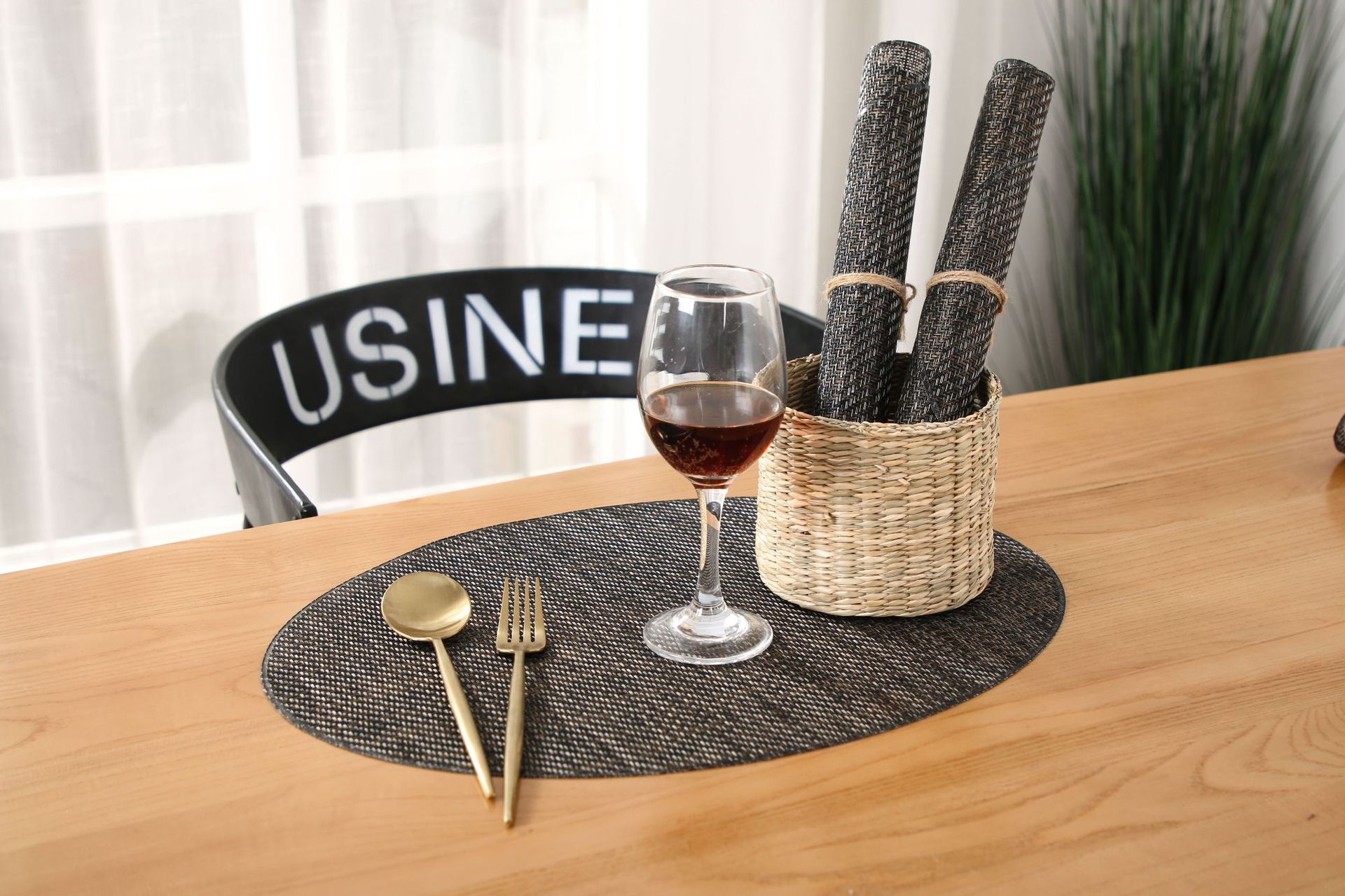 Coffee table MATS, table MATS, Japanese-style PVC simple oval table MATS, striped tablecloths, tablecloths, bowl MATS, heat insulation MATS, table MATS pic 19