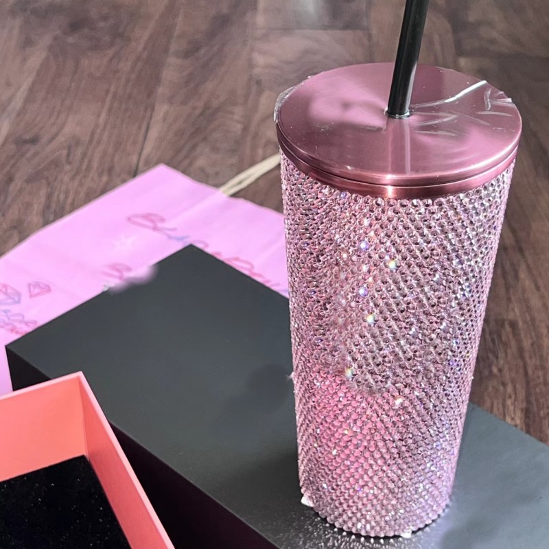 The lisa diamond insulated cup, the same as the Korean version of blackpink, isa Southeast Asian light luxury insulated stainless steel with a high level of appearance pic 1