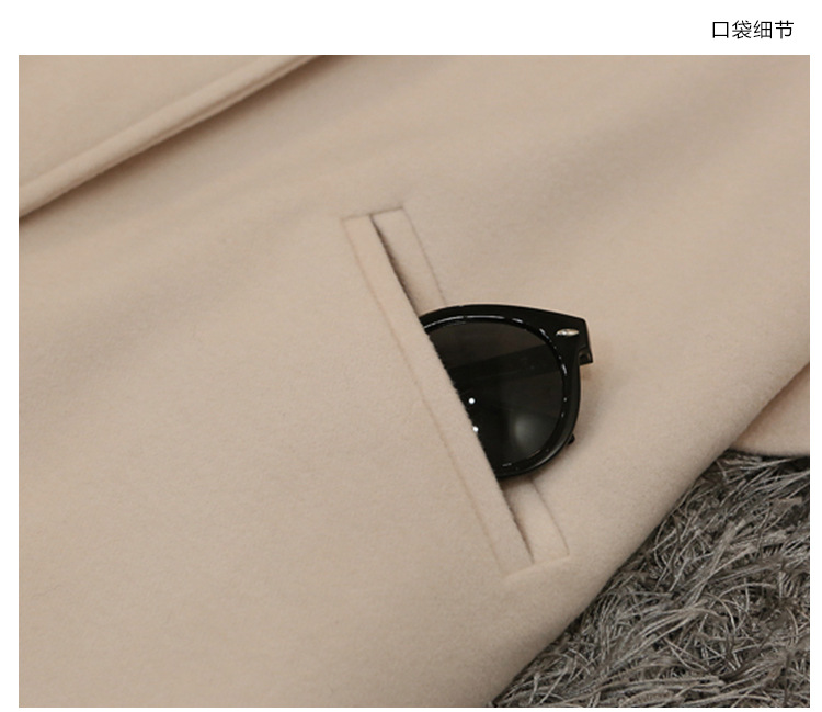 Woolen coat for women, mid-length, 2020 autumn/winter new Korean style, short and petite woolen coat, one-piece consignment pic 11