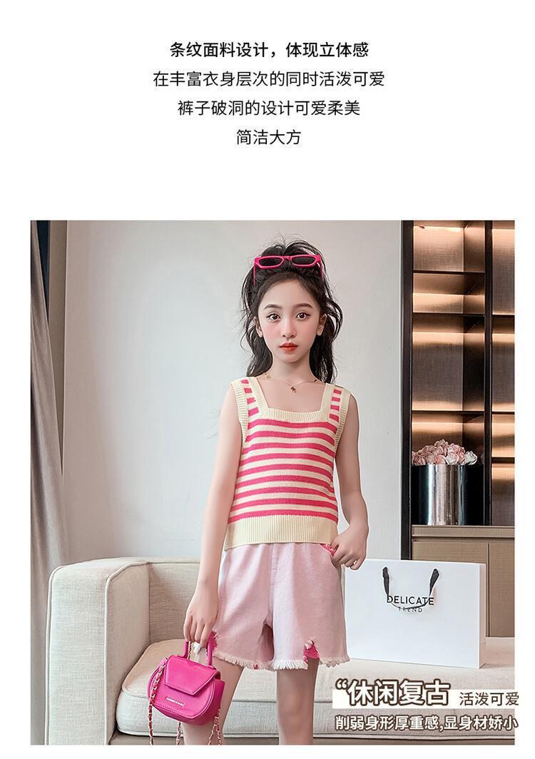 女童毛边洋气牛仔裤儿童夏装短裤时髦炸街宽松爆款潮裤新款童装详情26