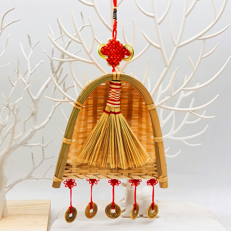 Copper coins, small brooms, dustpans, hanging ornaments, door decorations for moving into a new home, indoor hanging ornaments, TV wall decorations for the Qingming and Dragon Boat festivals pic 60