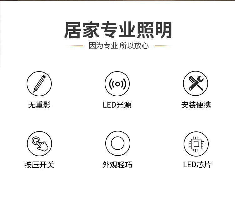 Cross-border COB sensor lights, cabinet lights, wardrobe lights, touch lights, LED corridor and wall lights, LED pat lights pic 2