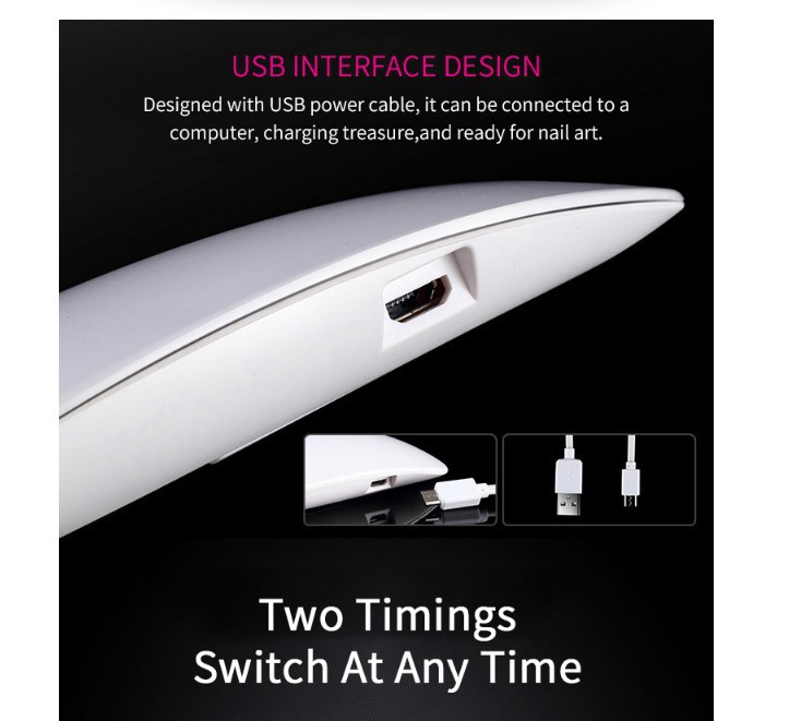 Mini mouse nail art machine, usb portable uv nail polish glue baking dryer, mini quick-drying nail art light therapy machine lamp pic 6