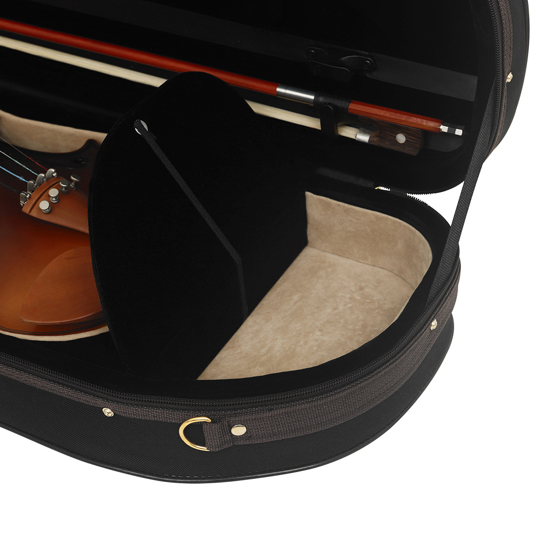 IRIN high-end violin case, rounded corners, Oxford cloth, built-in hygrometer, violin storage box, violin backpack pic 16