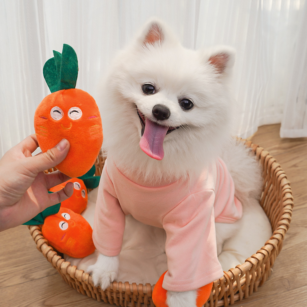 Pet dog plush sound-making toy, bb calling pet cat toy, carrot plush toy, for pet toys pic 9