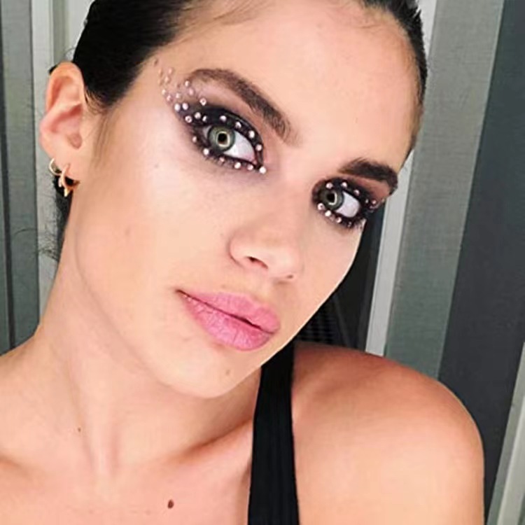 现货456810眼妆饰品头发装饰贴化妆面部珍珠妆脸贴眉心贴一件代发详情9