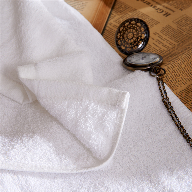 Factory supply of 16-count spiral plain woven pure cotton hotel towels, beauty salon bath towels, hotel and homestay wholesale square towels pic 4