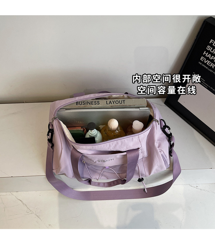 新款干湿分离游泳健身包大容量短途旅行行李包瑜伽斜挎包游玩出行旅行箱详情10