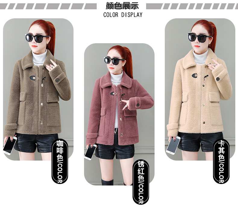 A short tweed coat for women, 2020 winter new style, fashionable and trendy for petite people, imitation mink woolen overcoat pic 7