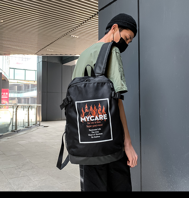 2021 Korean version fashionable couple style cartoon print cool backpack, large-capacity trendy schoolbag for junior and senior high school students pic 42