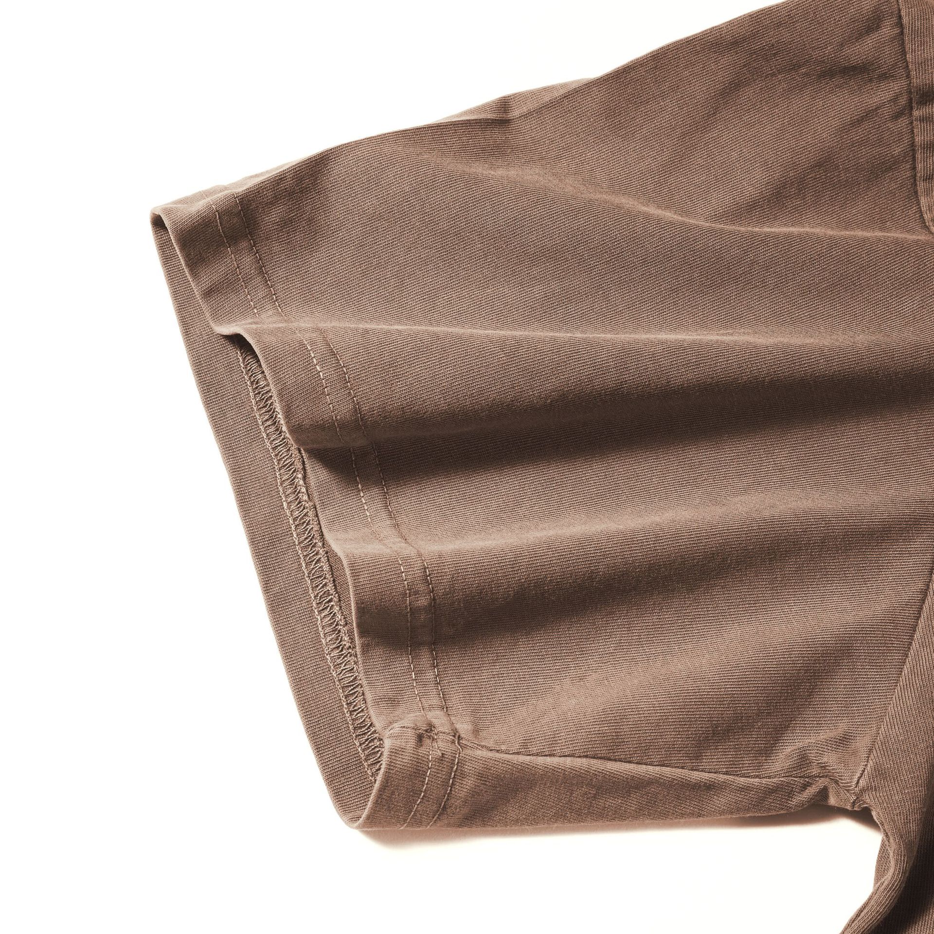 水洗做旧爆款重磅全棉T恤 宽松大版落肩复古潮男打底衫印图详情10