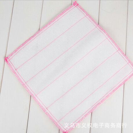 Thickened 28X28 dishcloth with cotton and wood fiber, non-woven fabric, absorbent and oil-free scouring pad pic 2