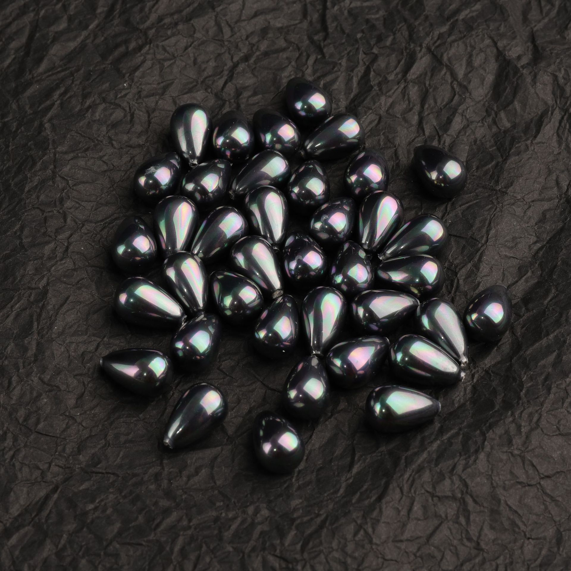 Factory direct supply of large quantities of shells, pearls, various water-drop-shaped half-hole shell beads, DIY jewelry accessories, loose beads wholesale pic 5