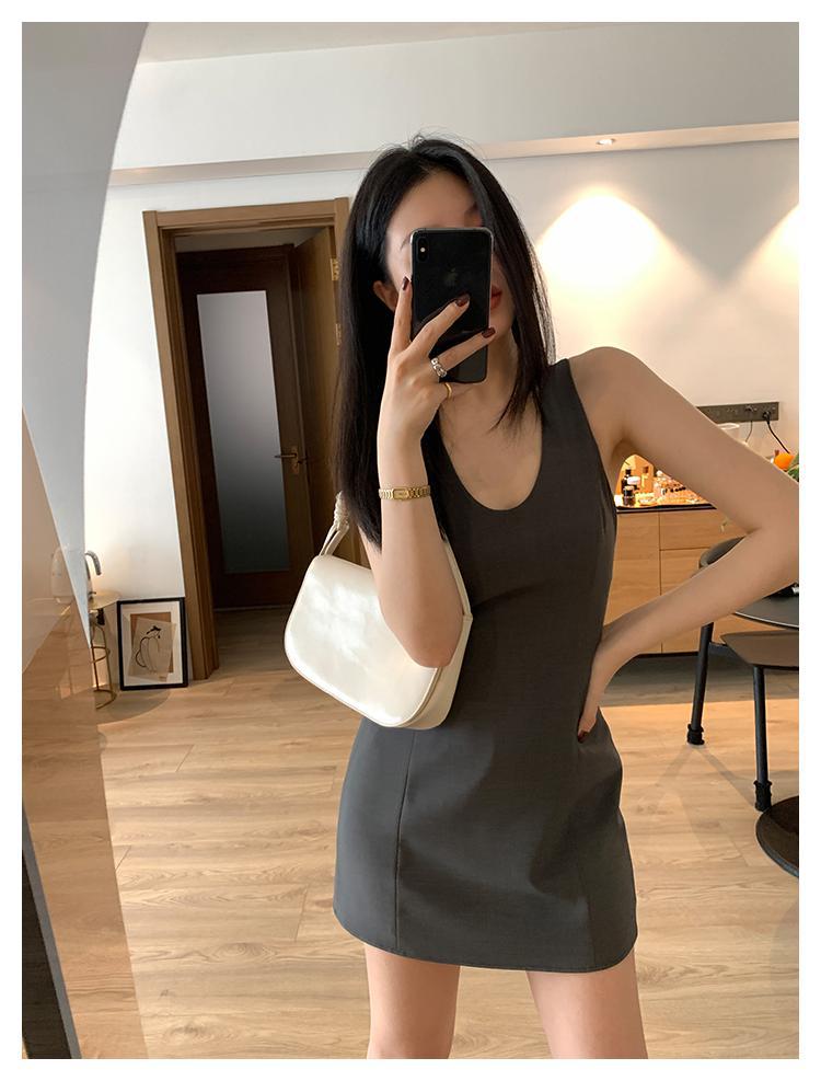 NTASYSKINSC 嫣高实穿自留90s复古时髦深U背心连衣裙裤防走光详情19