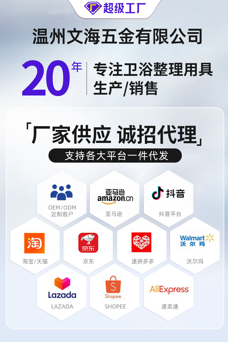 Gao Wenhai aluminum alloy bathroom storage rack, no-drilling bathroom towel rack, bathroom storage rack, one-piece consignment pic 1